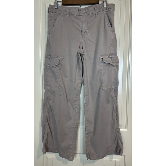 American Eagle Outfitters Pants - American Eagle Pants Womens 12 Cargo Mid Rise Baggy Wide Leg Stretch Boho